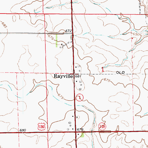 Topographic Map of Rayville, IL