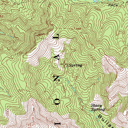 Topographic Map of Gavilan Spring, AZ