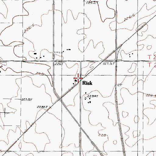 Topographic Map of Risk, IL