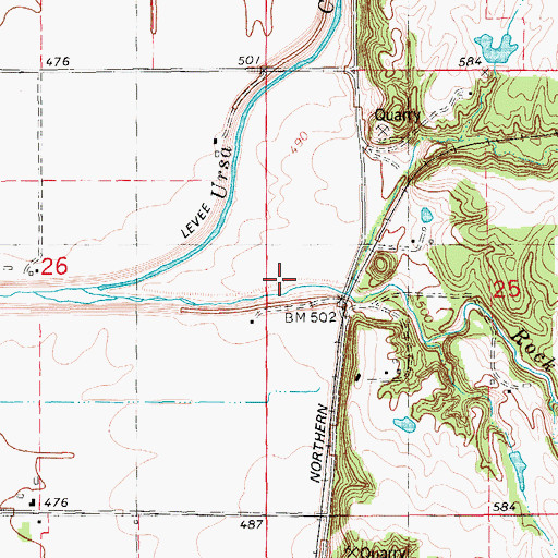 Topographic Map of Rock Creek, IL