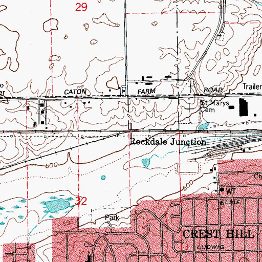 Topographic Map of Rockdale Junction, IL