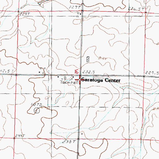 Topographic Map of Saratoga Center, IL