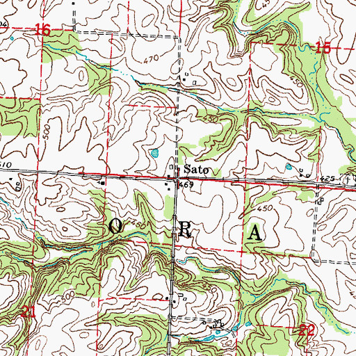Topographic Map of Sato, IL