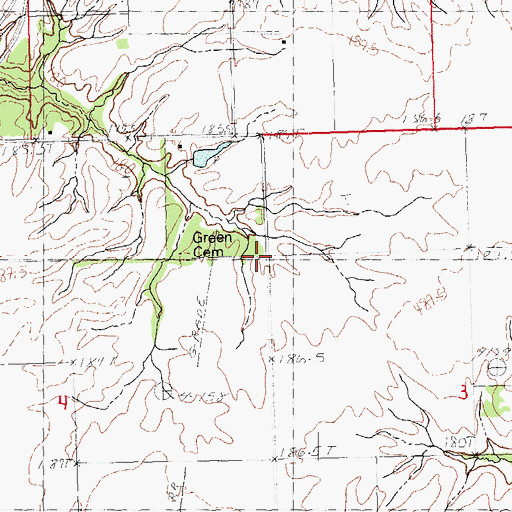 Topographic Map of Savage (historical), IL