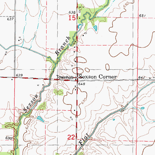 Topographic Map of Sexson Corner, IL