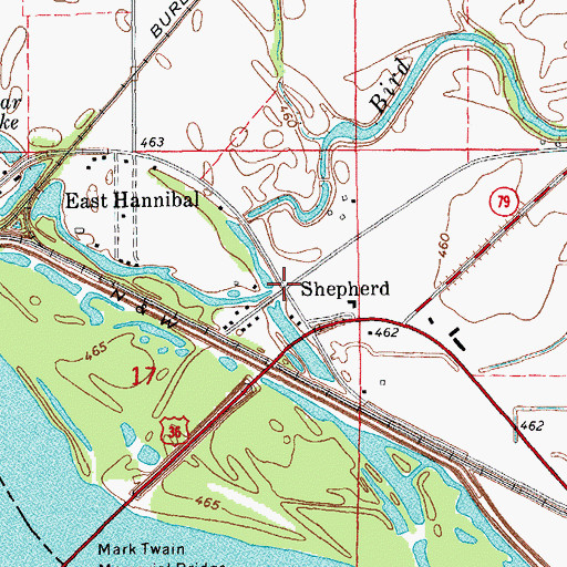 Topographic Map of Shepherd, IL