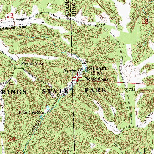 Topographic Map of Siloam, IL