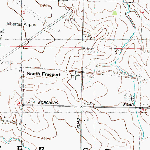 Topographic Map of South Freeport, IL