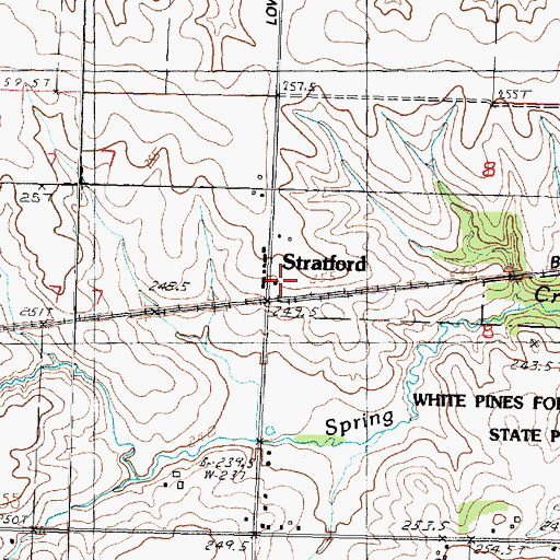 Topographic Map of Stratford, IL