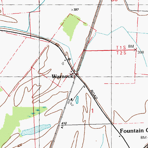 Topographic Map of Warnock, IL