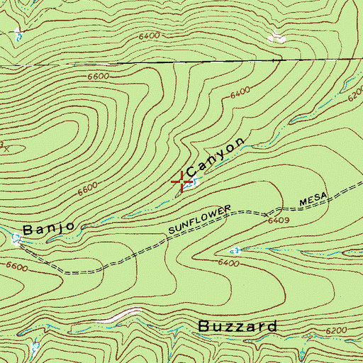 Topographic Map of Banjo Tank, AZ