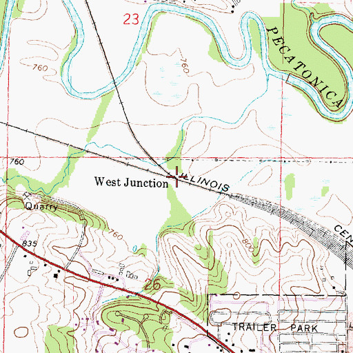 Topographic Map of West Junction, IL