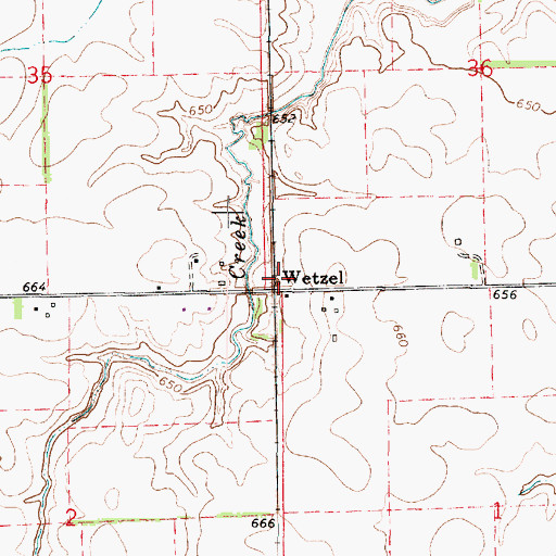 Topographic Map of Wetzel, IL