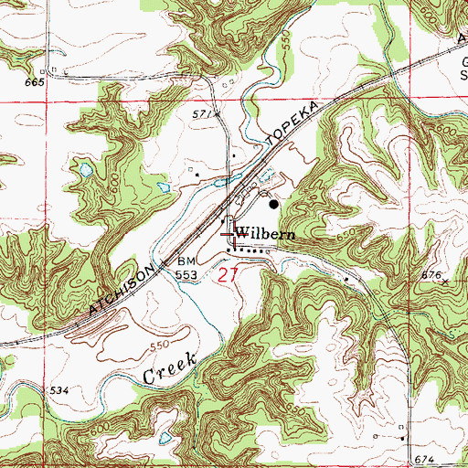 Topographic Map of Wilbern, IL