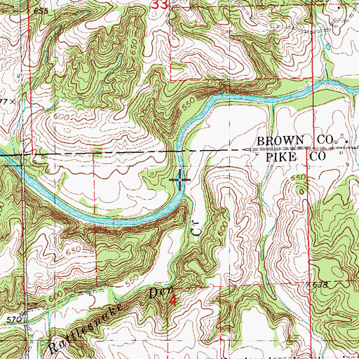 Topographic Map of Wilson Ford, IL