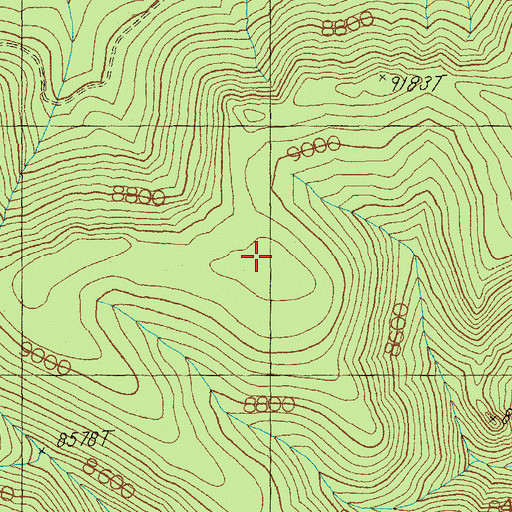 Topographic Map of Burke Point, AZ