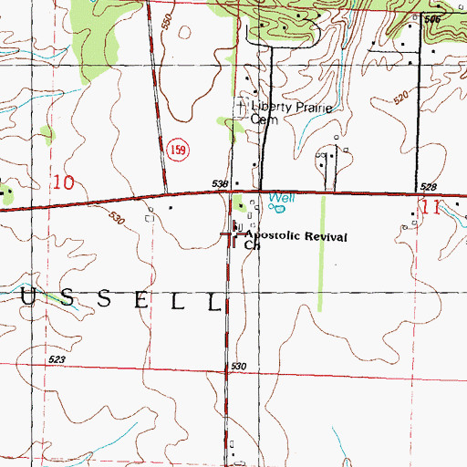 Topographic Map of Apostolic Revival Church, IL