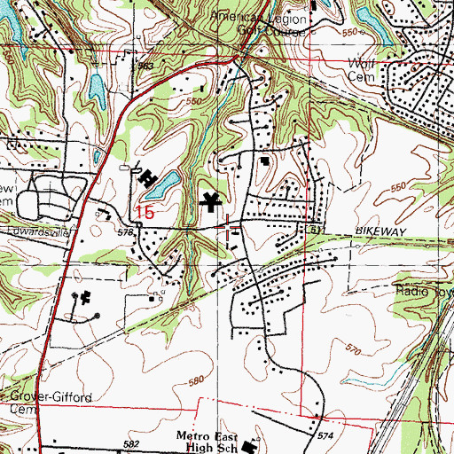 Topographic Map of University Baptist Church, IL