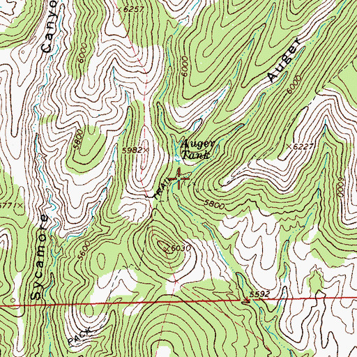 Topographic Map of Auger Corral, AZ