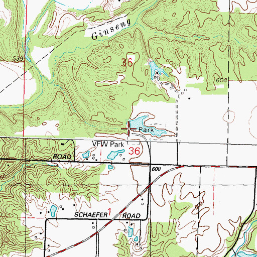 Topographic Map of VFW Park, IL