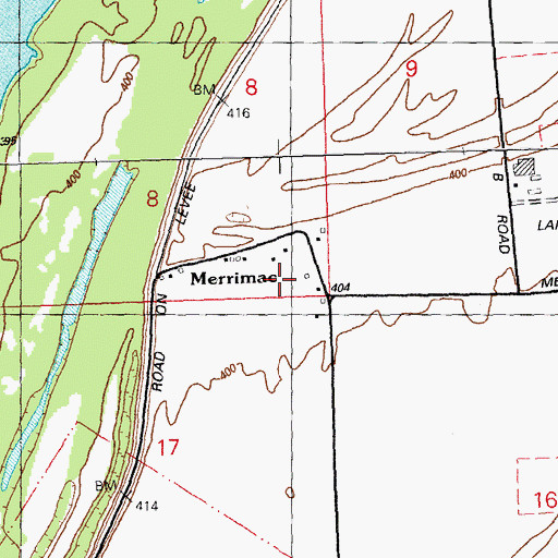Topographic Map of Merrimac, IL