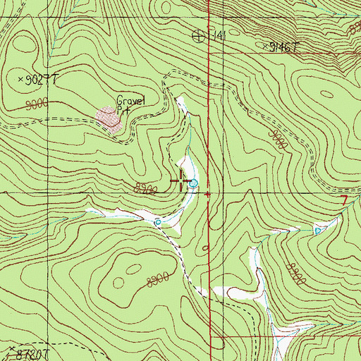 Topographic Map of Coyote Tank, AZ