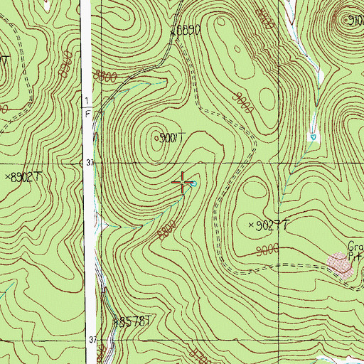 Topographic Map of Corner Tank, AZ