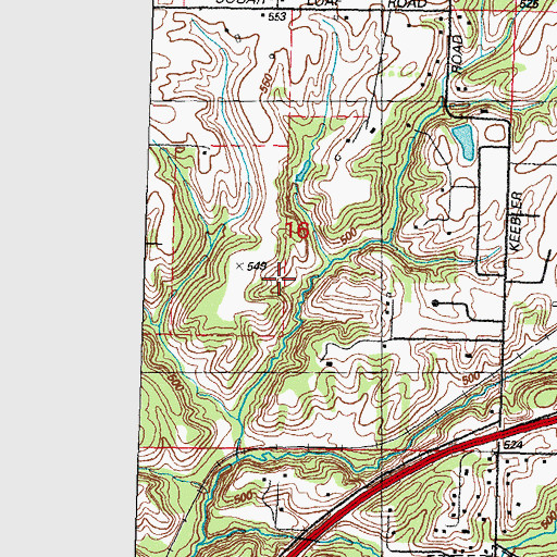 Topographic Map of Good Shepard Lutheran Church, IL