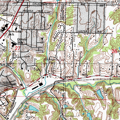 Topographic Map of Glidden City Park, IL