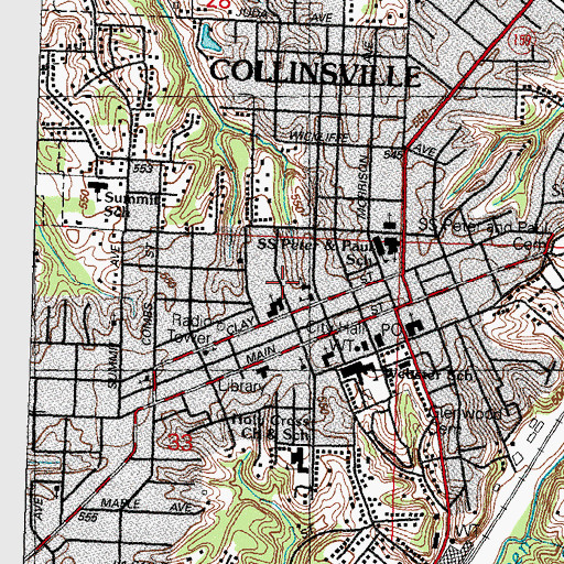 Topographic Map of Evangelic Assembly of God Church, IL