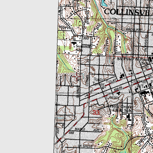 Topographic Map of Wilkerson Chapel, IL