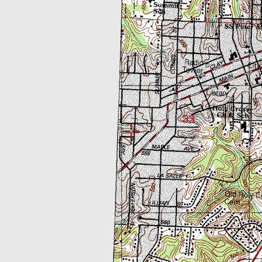 Topographic Map of Jerusalem Lutheran Church, IL