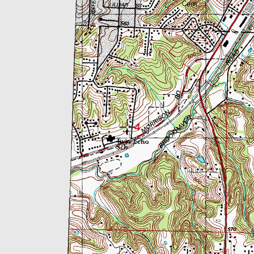 Topographic Map of Kingdom Hall Church, IL