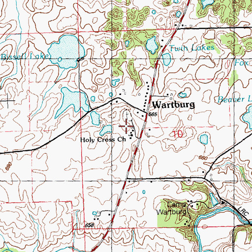 Topographic Map of Holy Cross School, IL