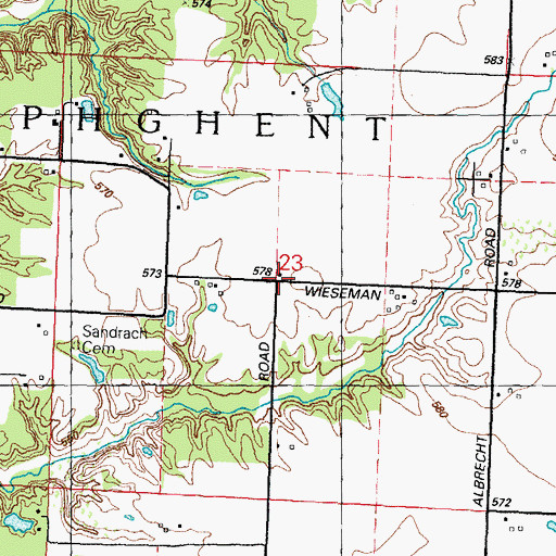 Topographic Map of Lamb School (historical), IL