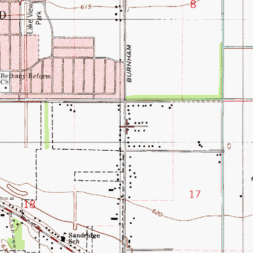 Topographic Map of Lynwood, IL