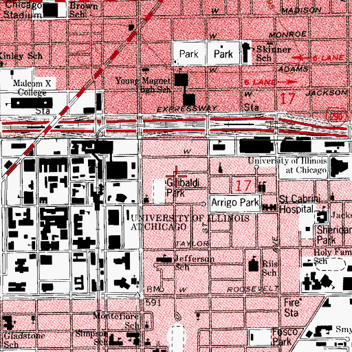 Topographic Map of McLaren Elementary School, IL
