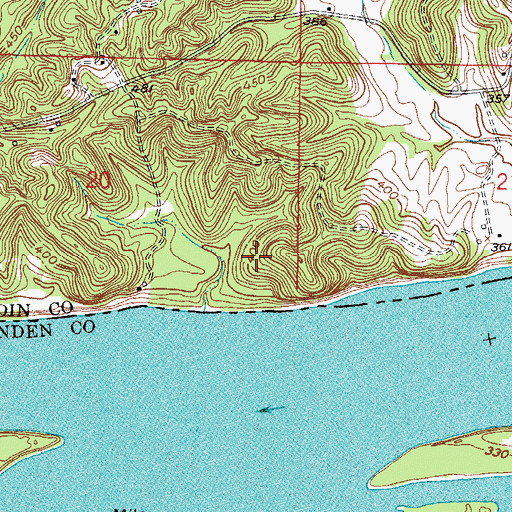 Topographic Map of Tower Rock Camp and Picnic Area, IL