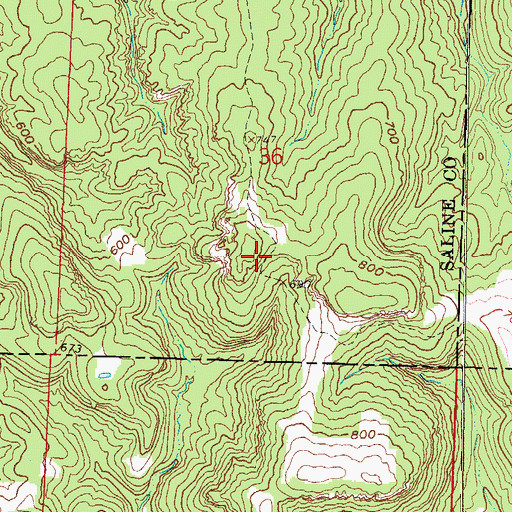 Topographic Map of Garden of the Gods Recreation Area, IL