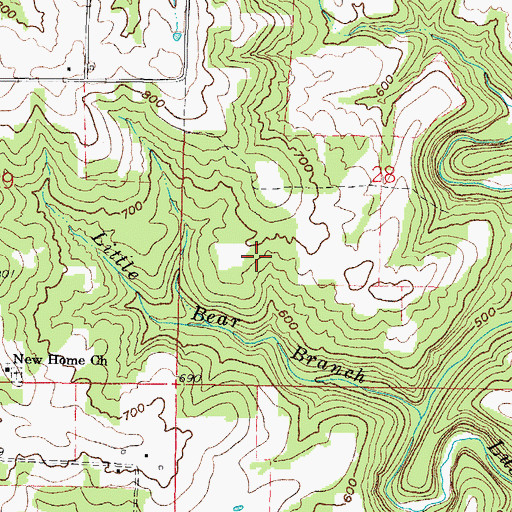 Topographic Map of River to River Trail, IL