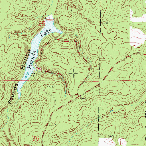 Topographic Map of Pine Ridge Campground, IL