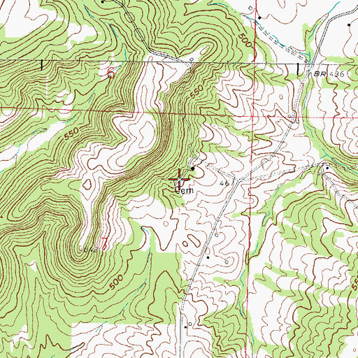 Topographic Map of Dutton Cemetery, IL