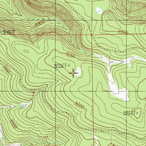 Topographic Map of Halfmoon Lake, AZ