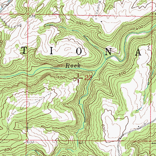 Topographic Map of Hooven Hollow, IL