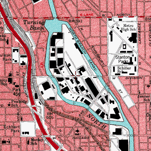 Topographic Map of Goose Island, IL
