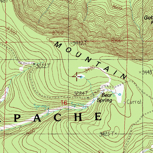Topographic Map of Spout Spring Tank, AZ