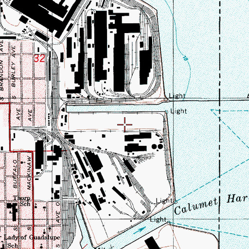 Topographic Map of North Slip, IL