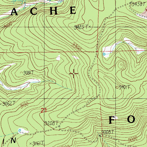 Topographic Map of Bull Tank, AZ
