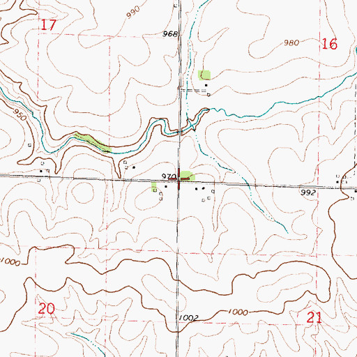 Topographic Map of Chelsea Church (historical), IL