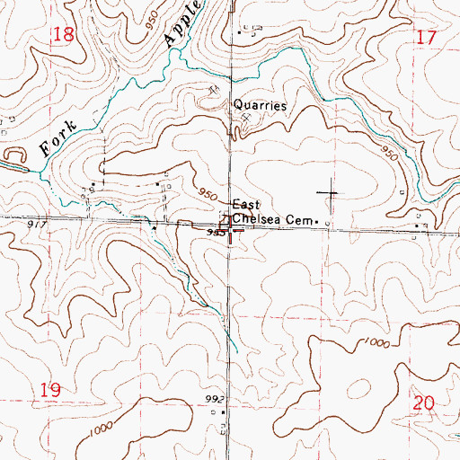 Topographic Map of Chelsea School (historical), IL
